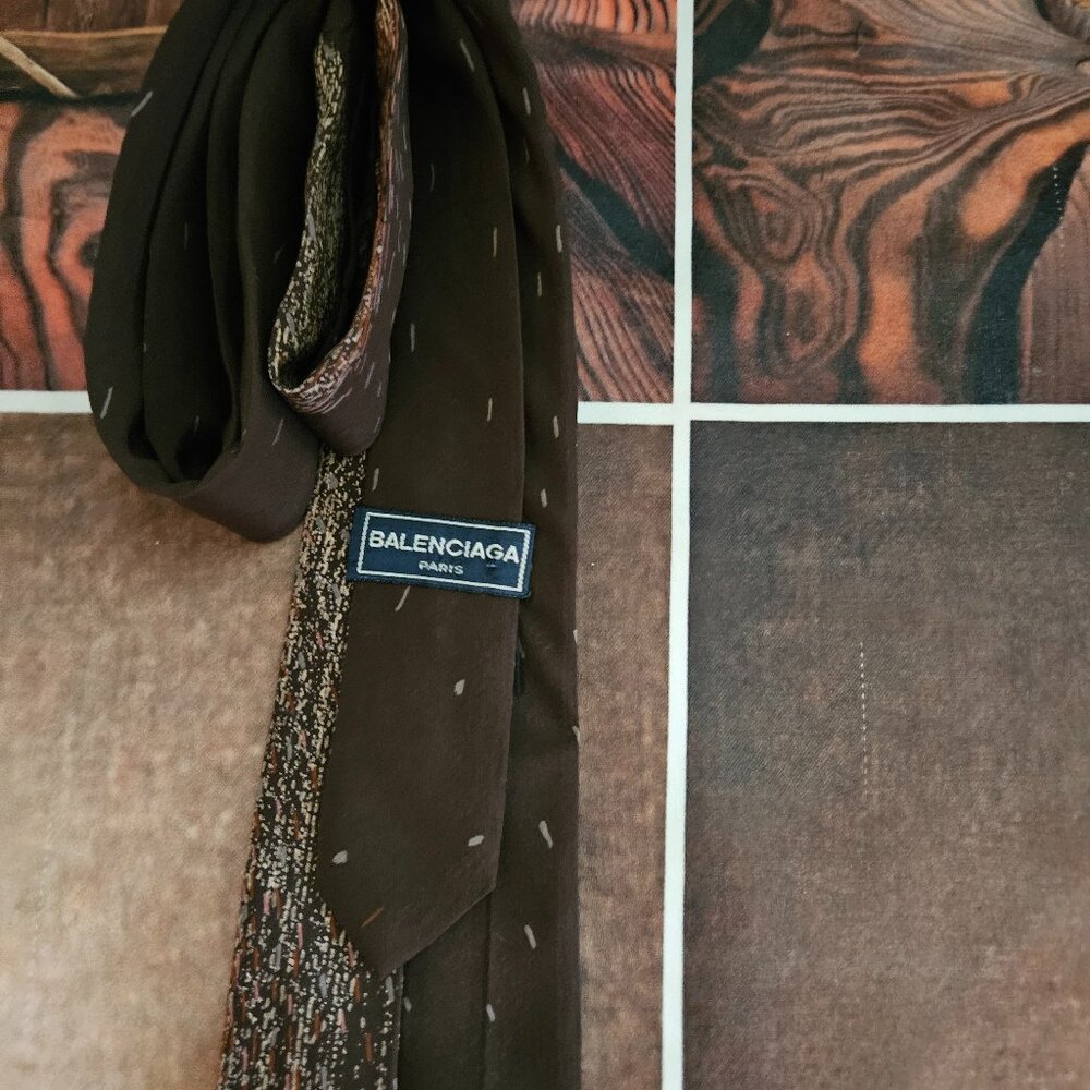 Vintage BALENCIAGA Tie   25'' - Picture 5 of 5